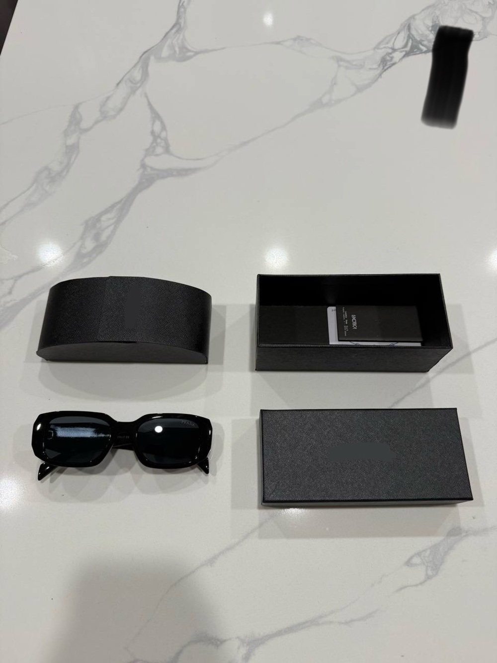 Black Sunglasses with Case - Designer Style